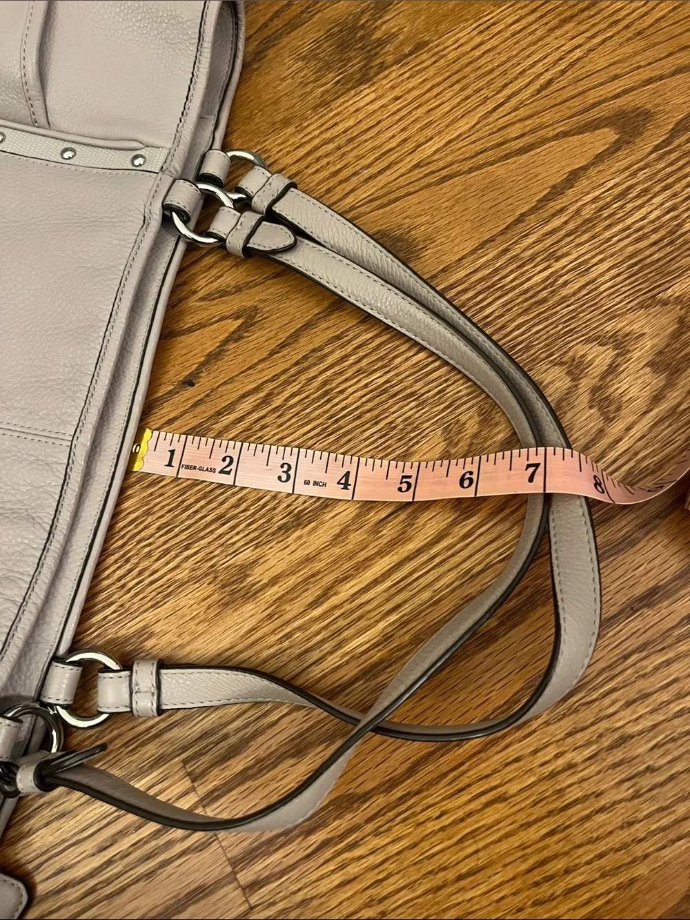 COACH Putty PARK STUDDED CARRIE TOTE Purse Bag F 31286
